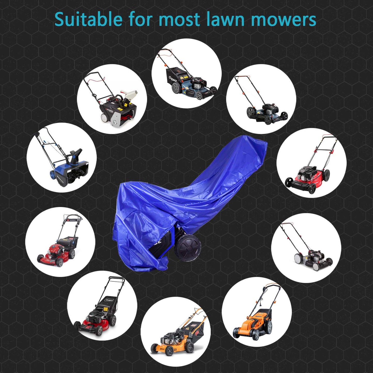 Heavy-Duty Fabric Lawn Mower Cover